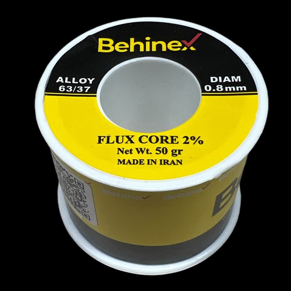 سیم لحیم بهینکس 50 گرمی قطر 8 mm
