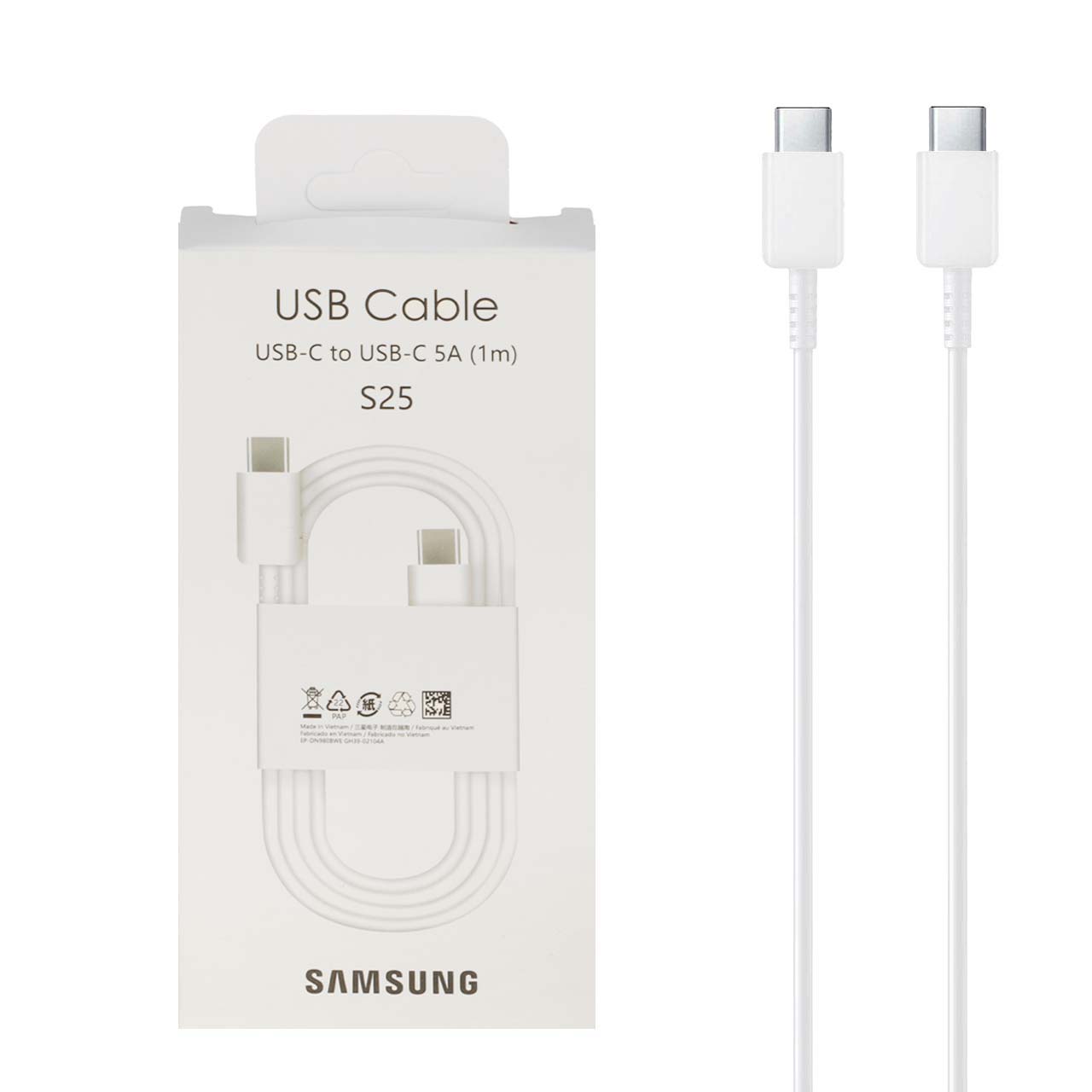 کابل شارژ فست Samsung Type-C To Type-C مدل S25 EP-DN980 - سفید