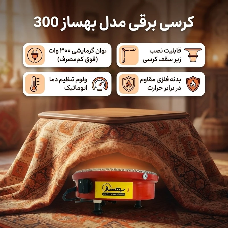 کرسی برقی گرد بهساز