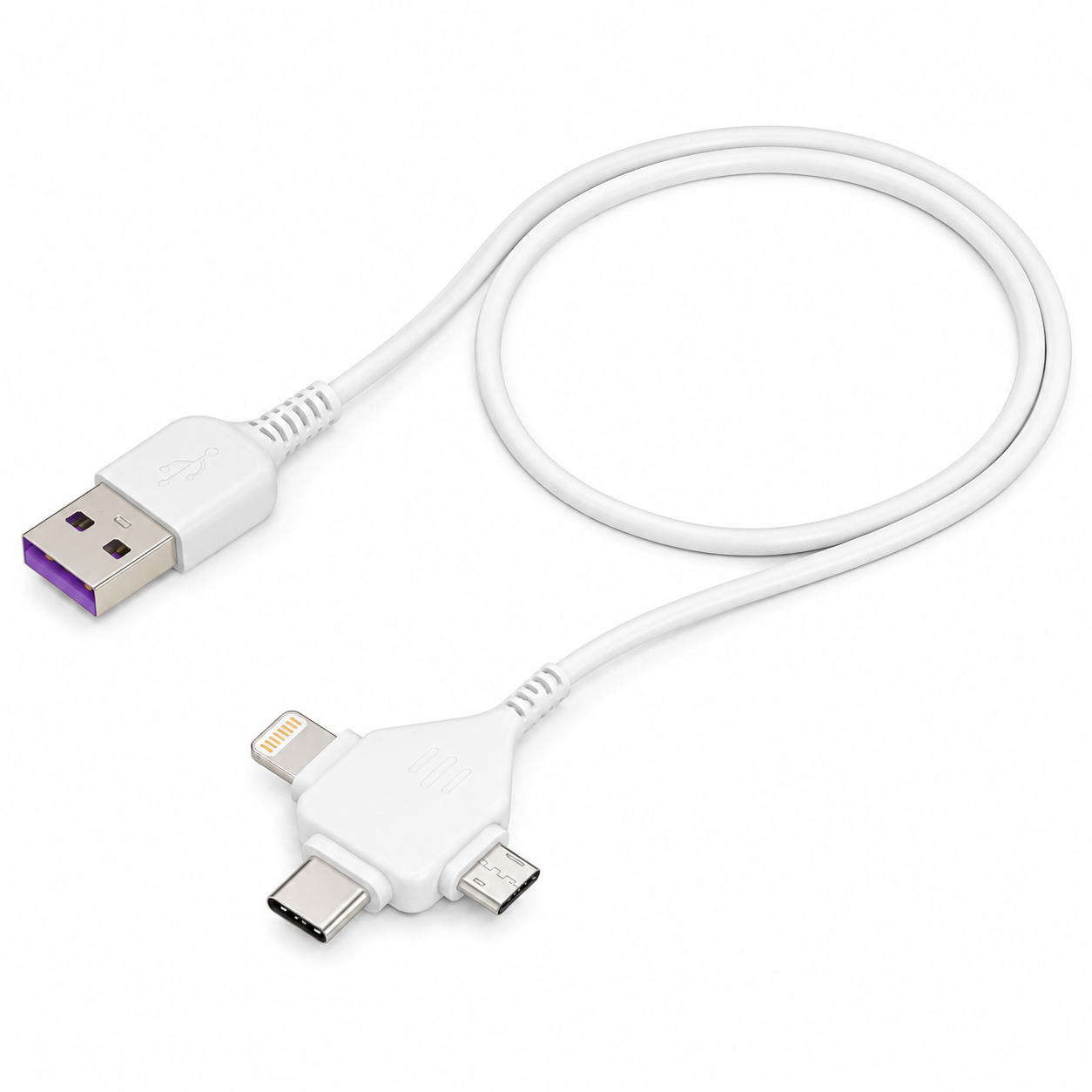 کابل شارژر USB به سه سر ساده ET-LINK