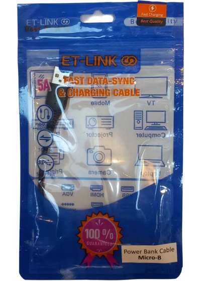 کابل شارژ پاوربانک اندروید ET-LINK میکرو