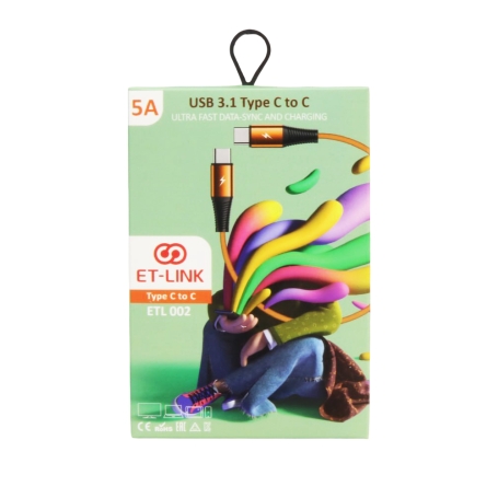 کابل شارژر Type-C به Type-C مدل E5 ET-LINK