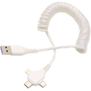 کابل شارژر USB به سه سر فنری ET-LINK
